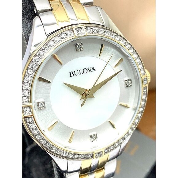 Bulova Women\'s Watch 98L273 Mother of Pearl Dial Two Tone Stainless Stee… main image 7